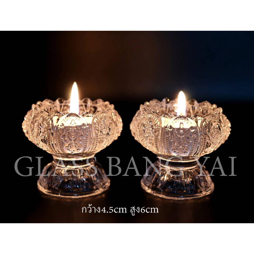 ดอกบัวเชิงเทียนแก้ว(มีสินค้าพร้อมส่ง)ราคาต่อ1คู่
