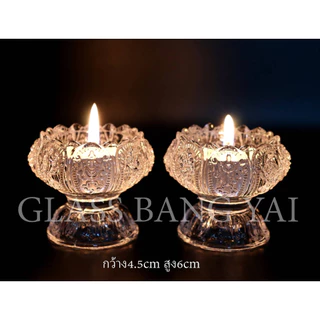 ดอกบัวเชิงเทียนแก้ว(มีสินค้าพร้อมส่ง)ราคาต่อ1คู่