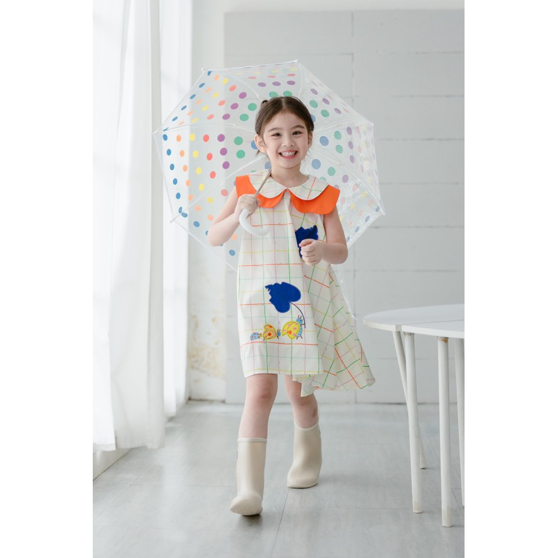 Little Hug กระโปรงระบายเฉียงปักเต่าทอง (LB01)