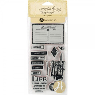 CITYSCAPES CLING STAMPS  Graphi45