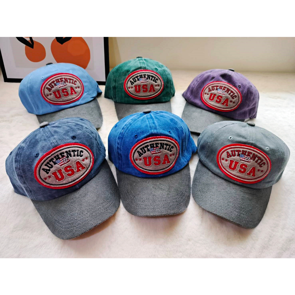 หมวกวินเทจ มาใหม่ พร้อมส่ง มี 6 สี หมวกแก็ป ใส่กันแดด ใส่เท่ๆ เนื้อผ้าดีมาก ใส่ได้ทั้งชายและหญิง ส่งไว