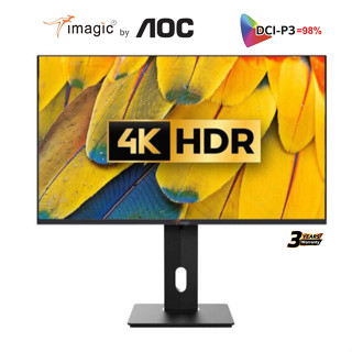 AOC / iMAGIC 27" 4k Pro/Art Monitor UHD 3840x2160 16:9 IPS-ADS 60Hz,  HDR400,sRGB 100%,DCI-P3 98%,AdobeRGB 99%-M278U