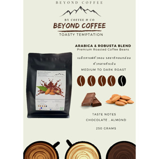 Beyond Selection Toasty Temptation Roasted Coffee Blend เมล็ดกาแฟพรีเมียมอาราบิก้าผสมโรบัสต้าคั่วกลางถึงเข้ม 250 250 กรั