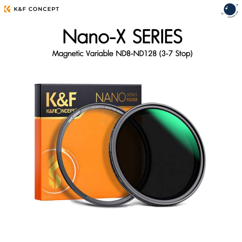 K&F 49-82mm Nano-X Magnetic Variable ND Filter ND8-ND128 (3-7 Stop), No X-Cross