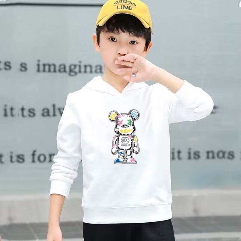 J660-LONG เสื้อฮุ้ดกันหนาวเด็กสไตส์เกาหลี สกรีนลายการ์ตูนน่ารักใส่ได้ทั้งหญิงและชาย ผ้าโพลีเอสเตอร์ ใส่สบาย**ปลีก-ส่ง** - รูปที่ 5