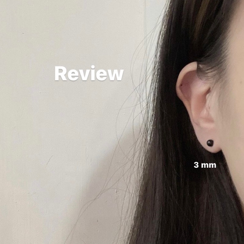 silver925, ต่างหูเงินแท้ : หมุดกลมพ่นดำ ราคา ถูกที่สุด ดีลบีเคเค แกลเลอรีภาพที่ 5