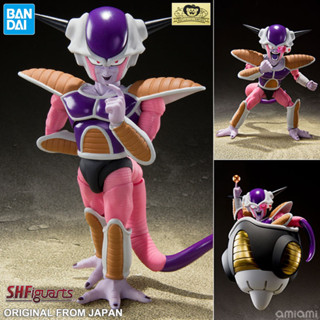 งานแท้ แมวทอง Bandai S.H.Figuarts Dragon Ball Z ดราก้อนบอล Frieza First Form &amp; Friezas Hover Pod ฟรีเซอร์ Action Figure