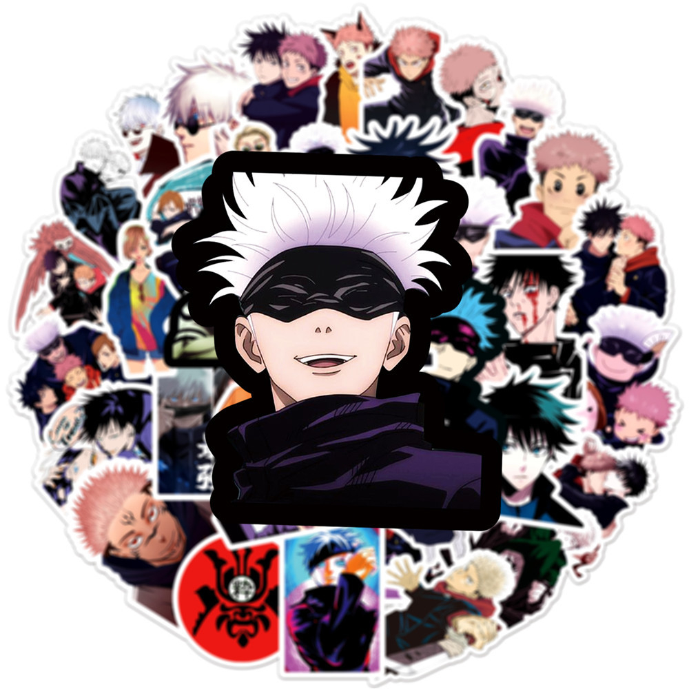 พร้อมส่ง 50แผ่น มหาเวทย์ผนึกมาร Jujutsu Kaisen พีวีซี กันน้ำ สติ๊กเกอร์ Sticker 咒術迴戰