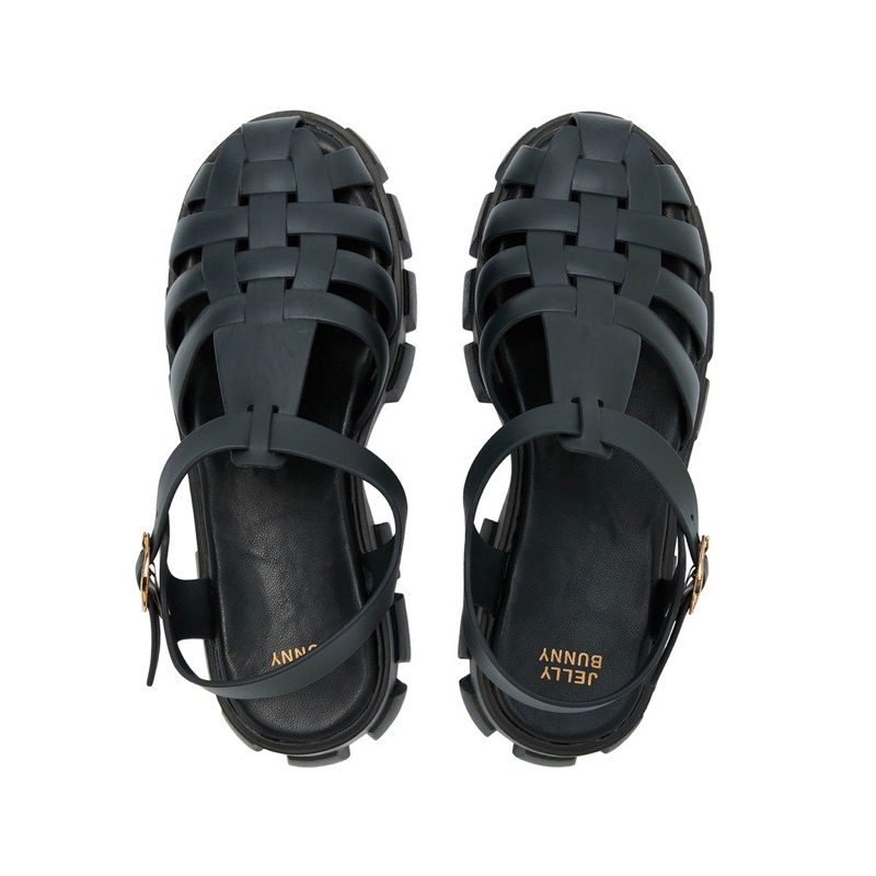 JELLY BUNNY TEENA รองเท้ารัดส้นผู้หญิง Black