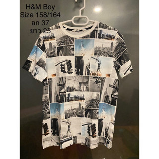 เสื้อยืด H&amp;M Unisex อก 37 สภาพใหม่มาก ไม่มีตำหนิ ของแท้💯