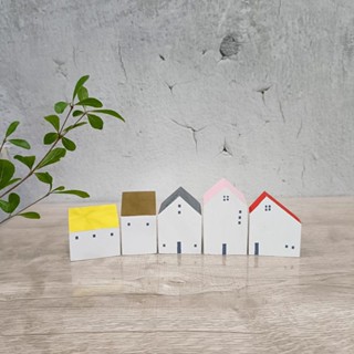 (set 5 ชิ้น) little village wooden house