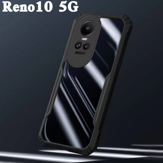 Reno 10 5G(พร้อมส่งในไทย)เคสกันกระแทกขอบสีหลังใสOPPO Reno10 5G/Reno10Pro 5G/Reno10Pro Plus 5Gตรงรุ่น