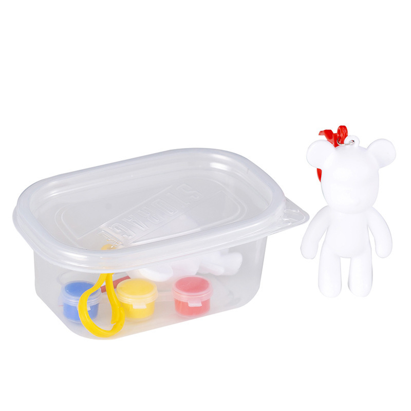 A774 ชุด  ระบายสี รูปปั้นหมี พร้อมสีและพู่กัน มีพวงกุญแจ จัดส่ง คละสี / คละไซส์ ของแจก วันเด็ก - รูปที่ 3