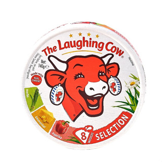 The Laughing Cow Cheese Spread Selection 8p ++ ชีส ชีสวัวแดง รสปาริก้า, รสเอมเมนทอลชีส และรสพริกหยวก - 140 กรัม