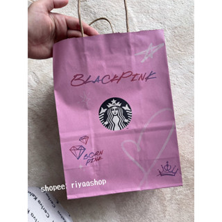 ถุงกระดาษที่ระลึก BLACKPINK + STARBUCKS COLLECTION แก้วสตาร์บัค แบล็กพิงค์ แท้100%