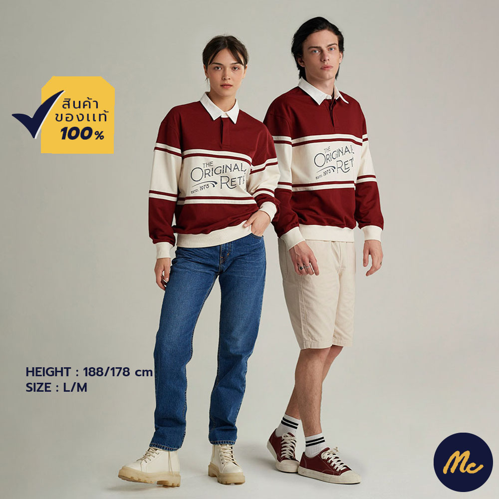 Mc JEANS เสื้อกันหนาว สเวตเตอร์ สีแดงเลือดหมู MSWP018