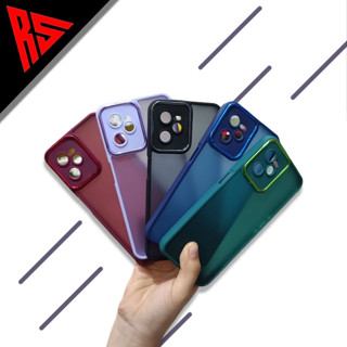 เคสขอบสีหลังขุ่น เลนส์กล้อง ใช้สำหรับ iPhone 6 6s 6plus 6splus i7 i8 se2 se3 7plus 8plus iX XS XR XSmax ใช้สำหรับ iPhone