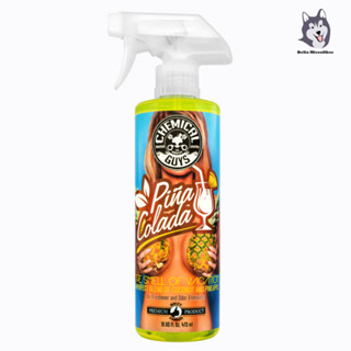 Chemical Guys Pina Colada Scent Premium Air Freshener &amp; Odor Eliminator (16 oz) น้ำหอมปรับอากาศในรถยนต์(ขวดจริง)