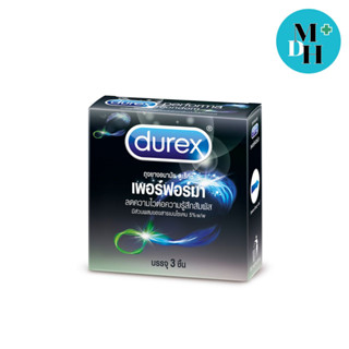 Durex Performa Condom ดูเร็กซ์ เพอร์ฟอร์มา ถุงยางอนามัย ขนาด 52.5 มม. ผิวเรียบ จำนวน 1 กล่อง บรรจุ 3 ชิ้น 13413