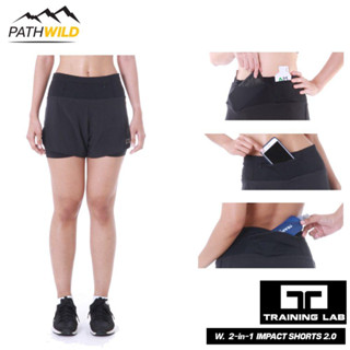 กางเกงวิ่ง TRAINING LAB WOMEN 2 IN 1 IMPACT SHORTS 2.0 เนื้อผ้าเบา ระบายอากาศดี  มีซับในกระชับกล้ามเนื้อ สำหรับผู้หญิง