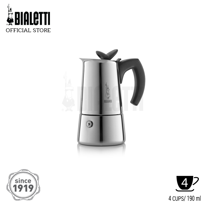 [WAFFLE] BIALETTI หม้อต้มกาแฟ Bialetti มูซา ขนาด 4 ถ้วย