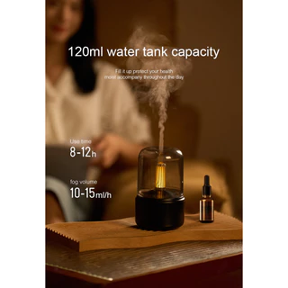 Goose Hours เครื่องทำความชื้นอโรม่าแบบพกพา Portable Aroma Diffuser Air Humidifier LED Light 120ML ชาร์จ USB
