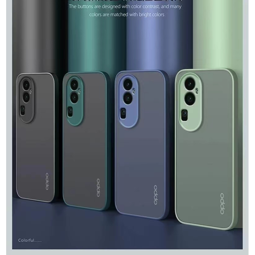 ส่งจากไทย ตรงรุ่น เคส Oppo Reno10 Reno10pro เคสขอบสีหลังด้าน สำหรับ ออปโป้  Reno10 Reno10pro เคสกันกระแทก