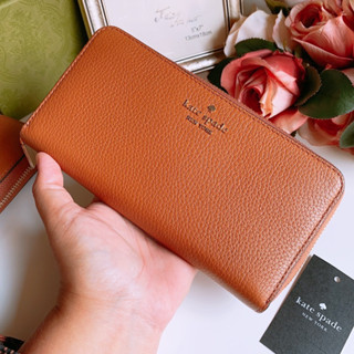 💚แท้💯พร้อมส่ง💚กระเป๋าสตางค์ WLR00392 Kate Spade Leila Large Continental Wallet