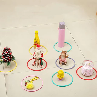 【พร้อมส่ง】เกม โยนห่วง กรวย ฝึกความแม่นยำ ออกกำลังกาย สำหรับเด็ก 6กรวย 12เทิร์นโยนเกม