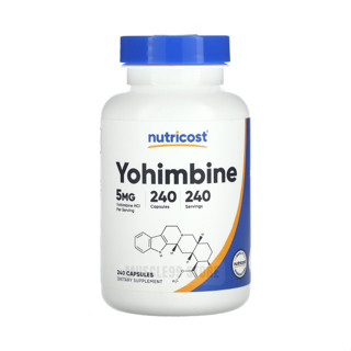 💊Nutricost Yohimbine HCL, 5 mg(240 Capsules) โยฮิมไบน์ แคปซูล เบิร์นไขมัน ลดน้ำหนัก เพิ่มสมรรภาพทางเพศและซัพพอร์ตการซ้อม