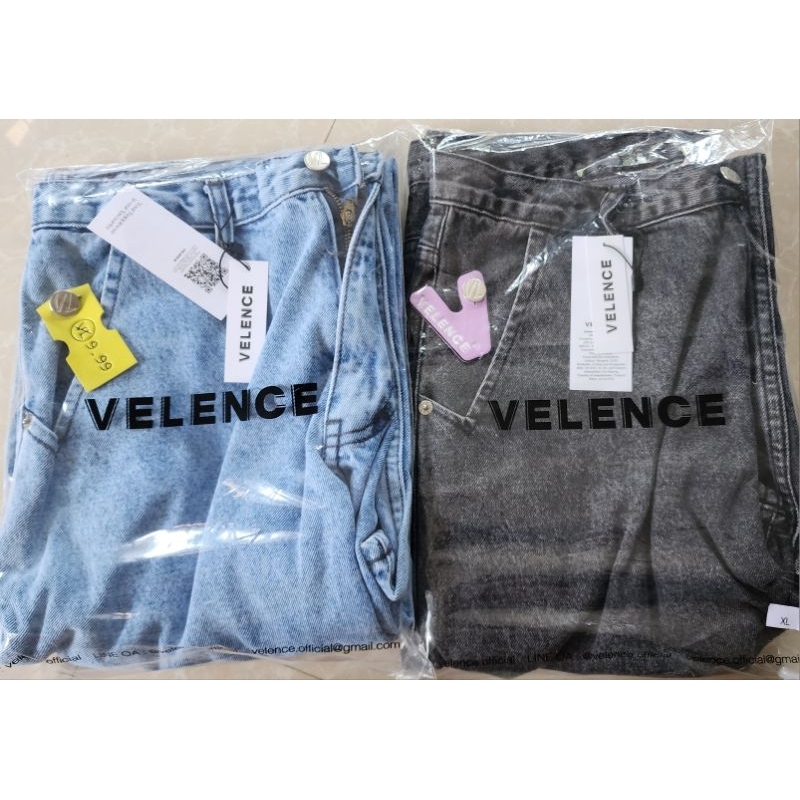 VELENCE Light Blue / Black Jeans 'Midnight squad' size XL