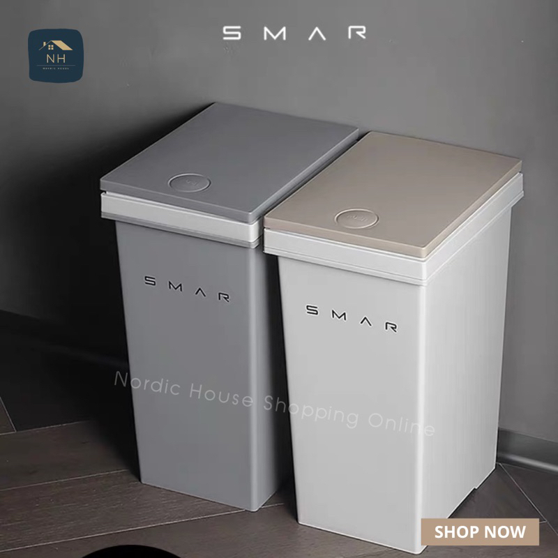 ถังขยะ SMAR แบบมีปุ่มกดด้านบน เพิ่มความมีระดับให้ห้องของคุณ ถังขยะมินิมอล