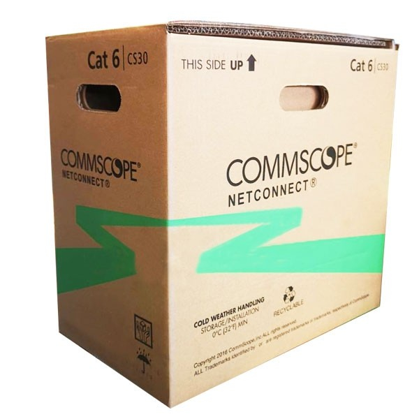 สายแลน LAN CAT6 ตัดแบ่งขายพร้อมเข้าหัว COMMSCOPE (AMP) สีฟ้า