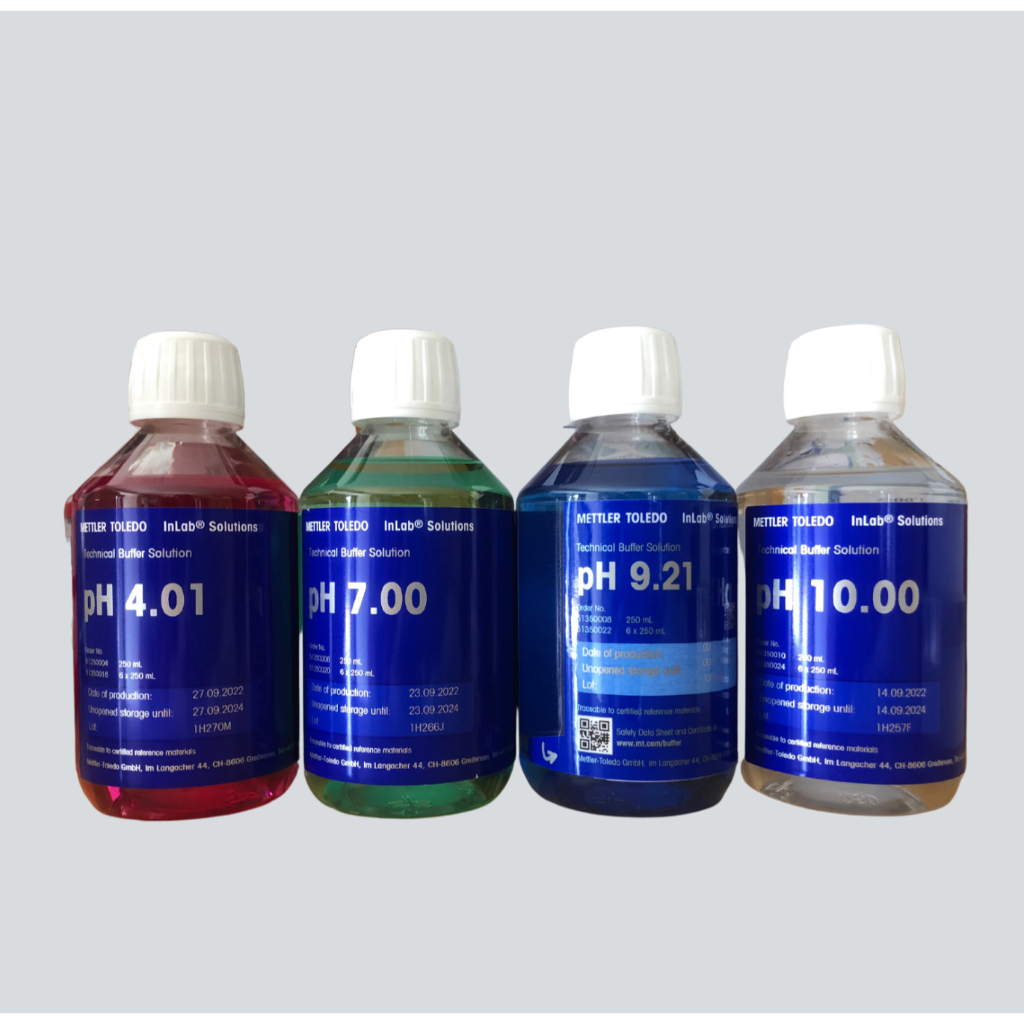 สารละลาย pH บัฟเฟอร์ สำหรับห้องปฏิบัติการ (pH Buffer Solution/Technical buffer pH) 250ml