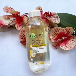 400 ml. ผลิต 03/23 Garnier Micellar Oil-Infused Ceansing Water Remover Makeup การ์นิเย่ ที่เช็ดเครื่องสำอางค์ ขวดเหลือง