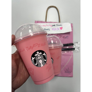 ของแท้ มือ 1 Starbucks Black Pink Reusable Cup มีจำนวนจำกัด! พร้อมส่ง