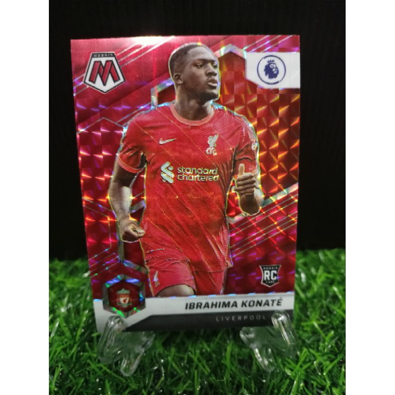IBRAHIMA KONATE 2021-22 PANINI MOSAIC PREMIER LEAGUE ROOKIE RED PRIZM #174 RC Liverpool FC