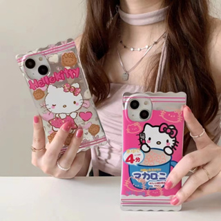 ✨สไตล์ใหม่✨เคสไอโฟน 14 Pro Max เคส for 11 12 13 Pro Max การ์ตูน Kitty เปลือกขนม เคสพกพาสะดวก iPhone 13 Case