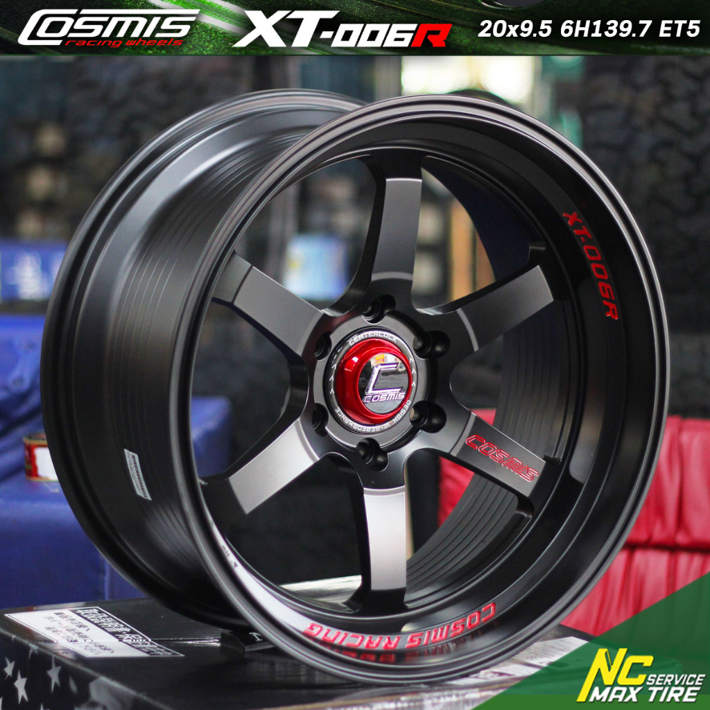 ล้อแม็กขอบ20 / Cosmis / XT-006R / ล้อแม็กสีดำด้านอักษรแดง / 20x9.5 6H139.7 ET+5