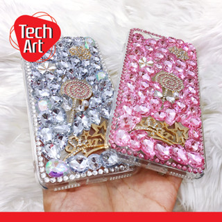 วีโว่ V27/Y22/V23/y12/Y17/Y21เคสมือถือคริสตัลหรูหรา ขอบนิ่มใสประดับเพชรอะไหล่อมยิ้ม candy