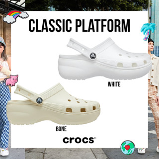 Crocs Collection รองเท้าแตะ รองเท้าแฟชั่น CR W CS Platform Clog 206750-100 / 206750-2Y2 (2590)