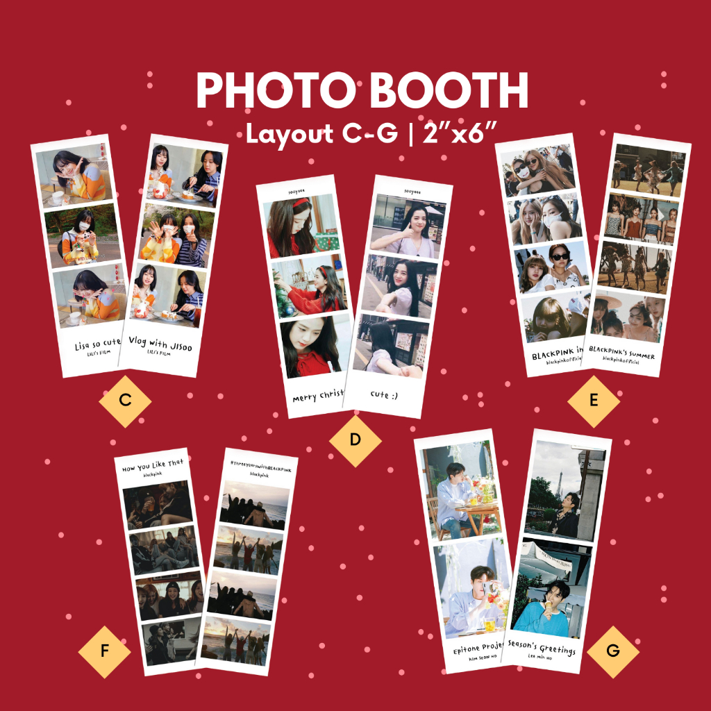 ปริ้นรูปภาพโฟโต้บูท Photo booth ขอบขาว ขนาด 2x6 นิ้ว ฟรีซองใสทุกใบ