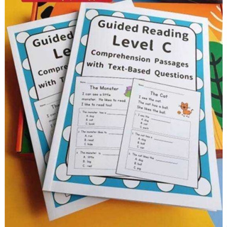 📑English Reading Comprehension Guided Reading Workbook 📚 Leve C+D  ฝึกฝนการอ่าน แบบฝึกหัด อ่านง่าย