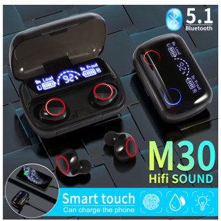 หูฟัง หูฟังบลูทูธ หูฟังไร้สาย TWS M30 BT V5.2 ระบบเสียง ระดับ HiFi เสียงดี เบสแน่น หูฟังรุ่นใหม่ บลูทูธ V5.2