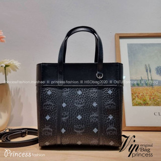 M.C.M AREN TOP ZIP SHOPPER IN VISETOS LEATHER MIX ใหม่สุดฮิต กับคอลเลคชั่นล่าสุด กระเป๋าถือ/สะพายข้าง ขนาดกำลังดี