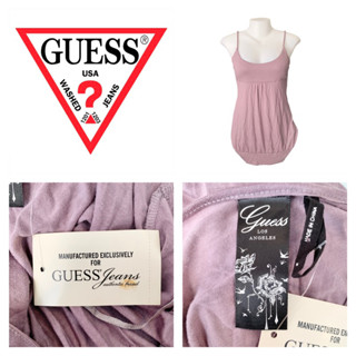 Guess(เกสส์) เสื้อสายเดี่ยว ผู้หญิง สีม่วง รอบอก30-36 นิ้ว