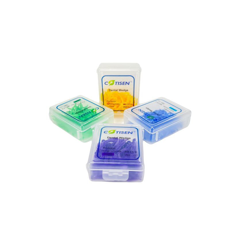 [พร้อมส่งภายในประเทศ] 100 ชิ้น Plastic Wedge for Dental แบบมีรู