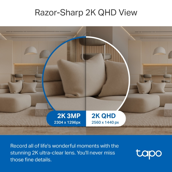 ปรับราคาลง.. TP-Link Tapo C220 4MP 2K QHD ที่คมชัดเป็นพิเศษWi-fi Wireless IP Camera ด้วยระบบ Night Vision ขั้นสูง- 2 ปี
