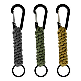 พวงกุญแจเชือกถักพร้อมคาราบิเนอร์  Paracord Carabiner Keychain