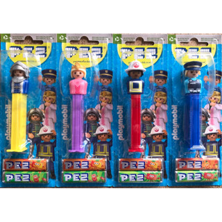 PEZ ลูกอมรสผลไม้ พร้อมแท่งการ์ตูน ลายเพลย์โมบิล PLAYMOBIL